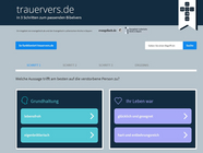 Hinweis auf die Internetseite "Trauervers".
